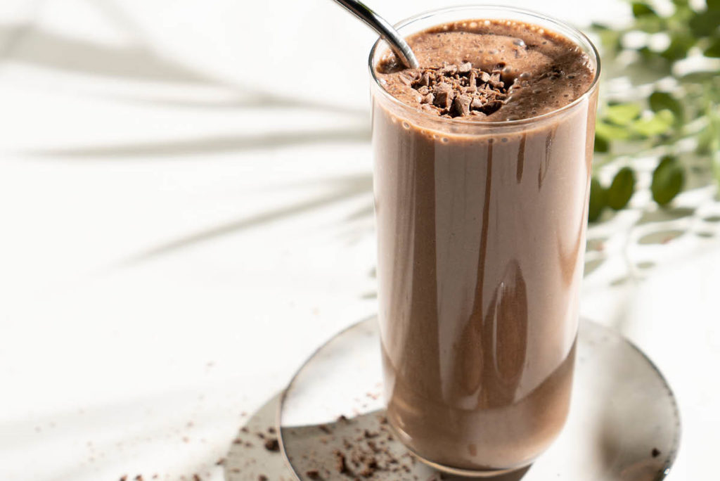 A delicious chocolate protein shake